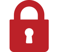 red padlock representing security