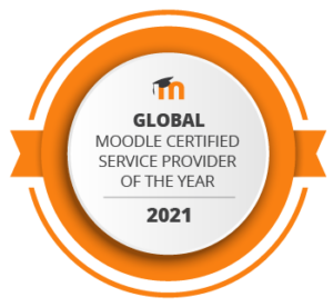 2021 Global Moodle Certified Services Provider of the Year badge Moodle Glo