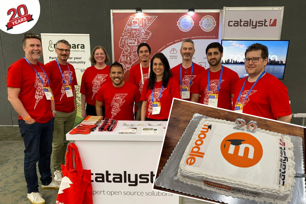 Celebrating 20 Years of the Catalyst-Moodle Partnership at the MoodleMoot Global 2024!